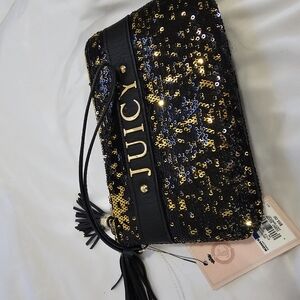 Juicy Couture Black and Gold Sequin Women's Bag